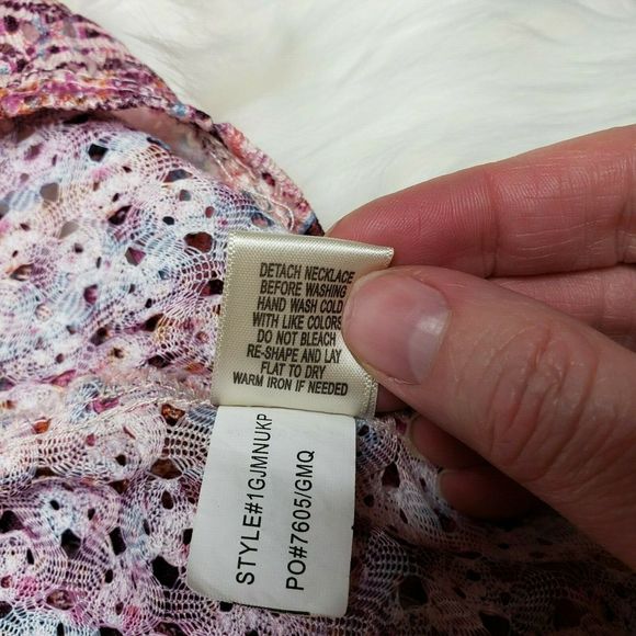 SELF ESTEEM VTG Floral Open Front Vest Boho Sz M - Picture 6 of 6